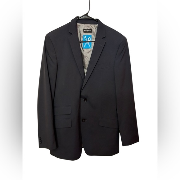 Marc Ecko Black Suit Blazer size 38L 2 button closure businessman office - Picture 8 of 10